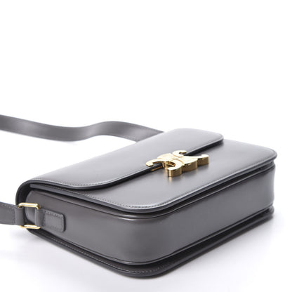 Celine Shiny Calfskin Medium Triomphe Grey 3 of 9