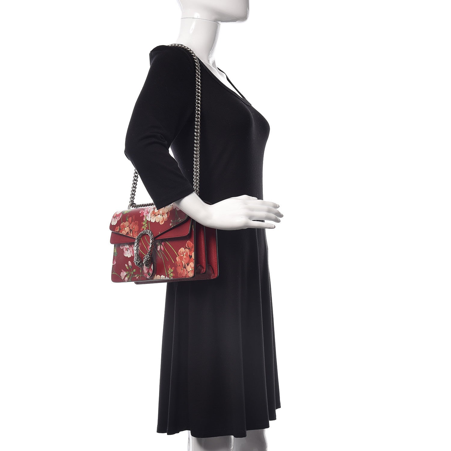 Gucci Calfskin Blooms Print Small Dionysus Shoulder Bag Romantic Cherry Multicolor 2 of 10