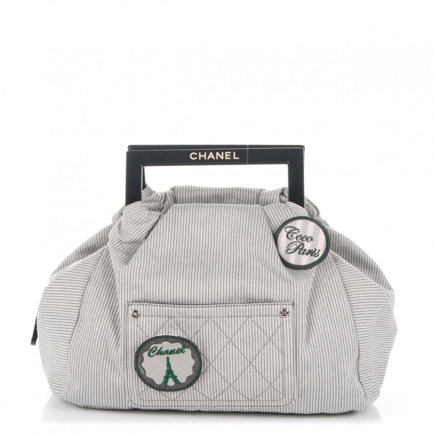 Toile Striped Coco Paris Tote Navy