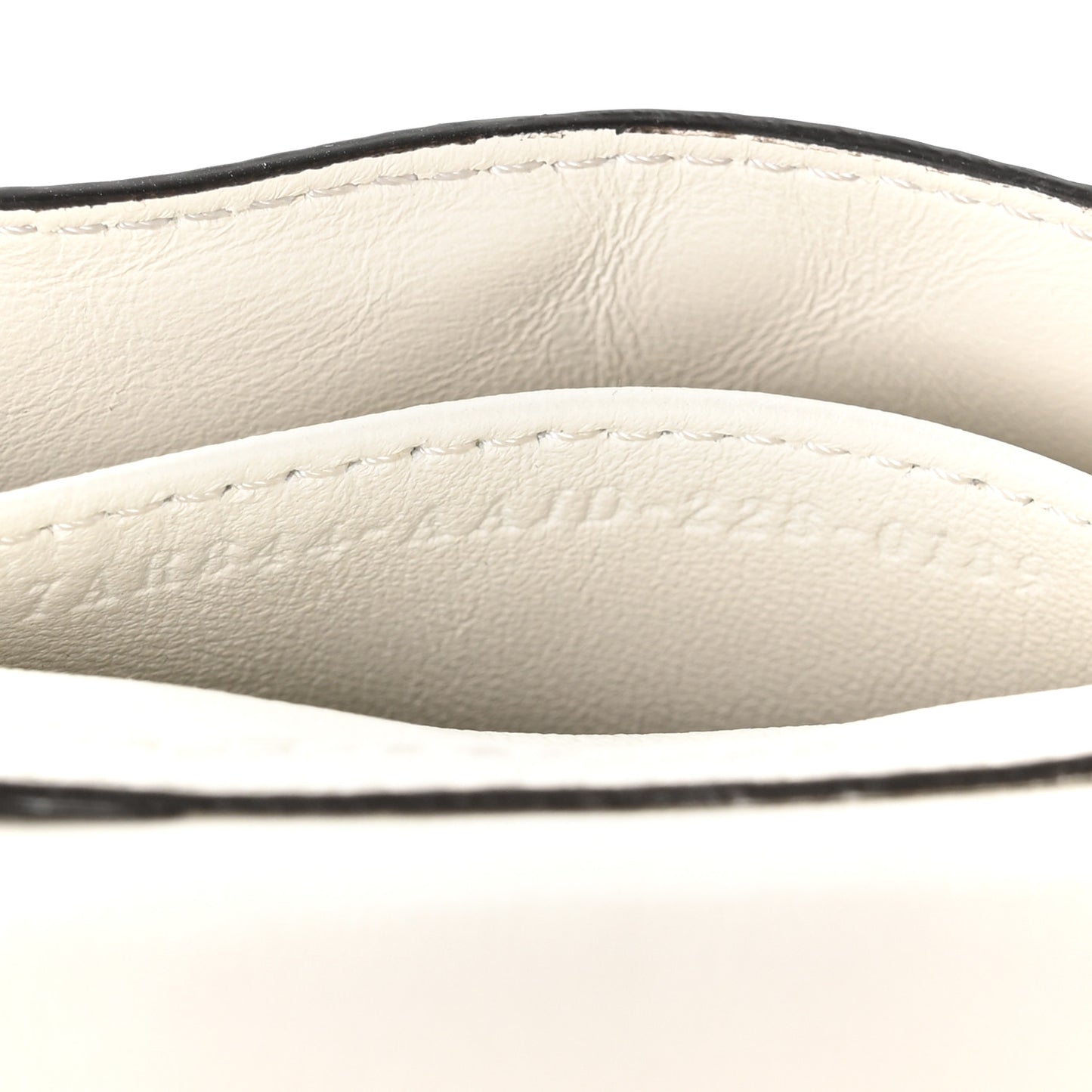 Nappa Matisse FF Embossed Nano Baguette Charm White