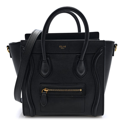 Celine Smooth Calfskin Nano Luggage Black 1 of 9