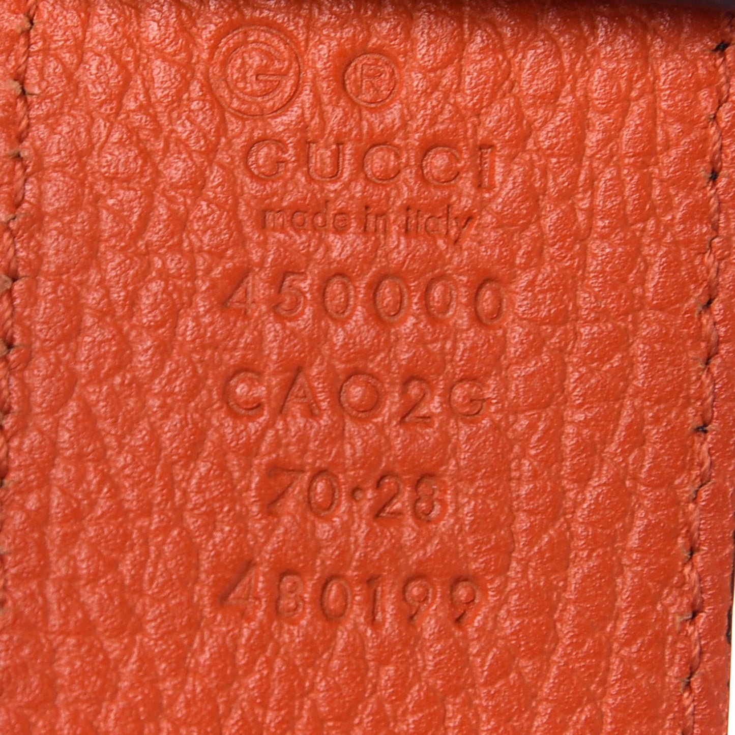 Calfskin 1973 Reversible Belt 70 28 Orange Black