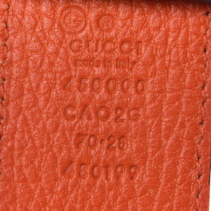 Gucci Calfskin 1973 Reversible Belt 70 28 Orange Black 5 of 7
