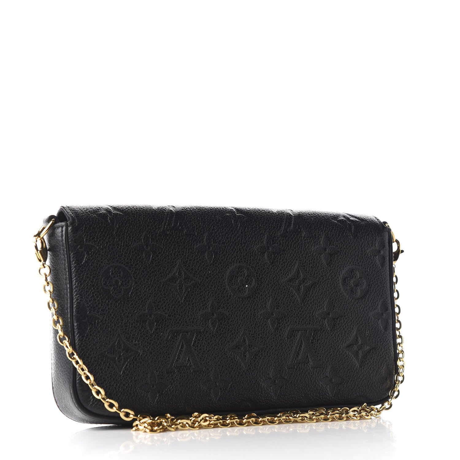 Louis Vuitton Empreinte Pochette Felicie Chain Wallet Black 2 of 9