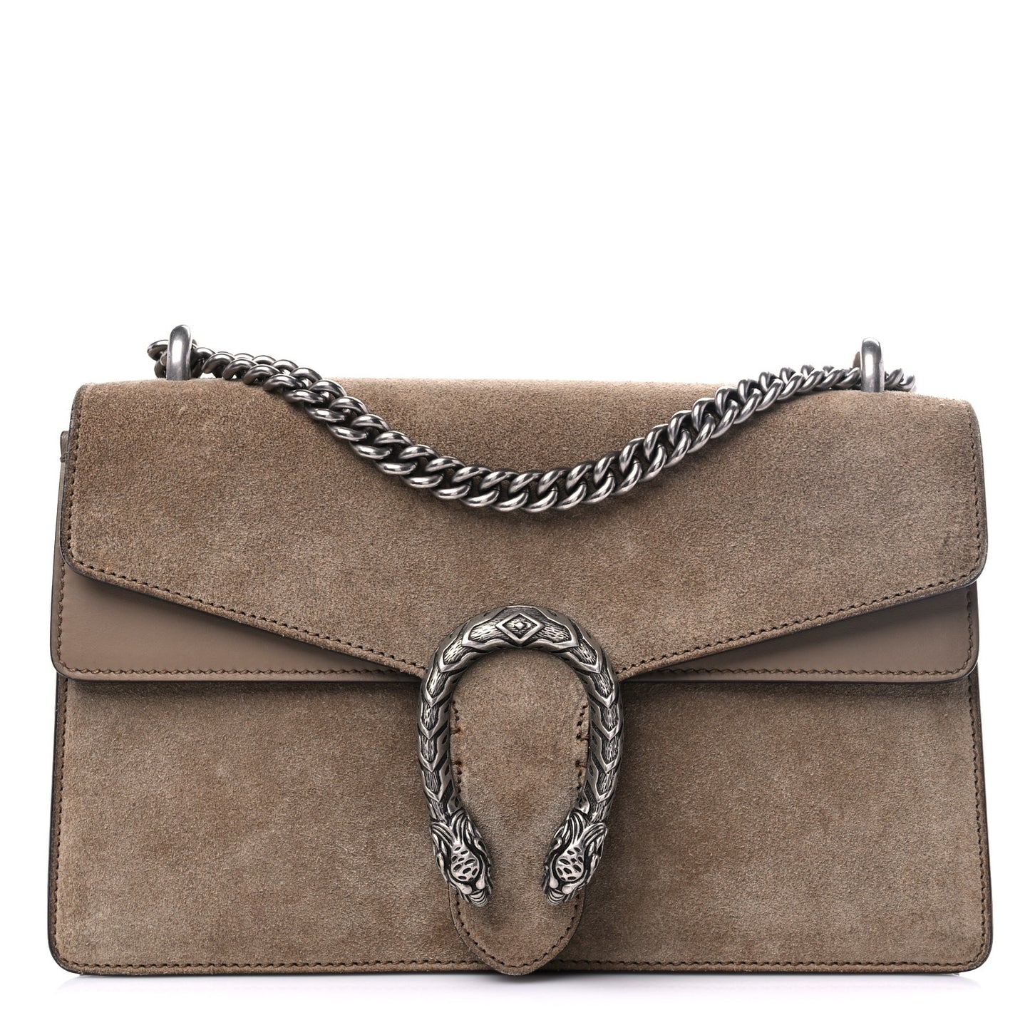 Suede Small Dionysus Shoulder Bag Taupe