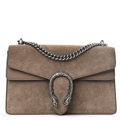 Gucci Suede Small Dionysus Shoulder Bag Taupe 1 of 9