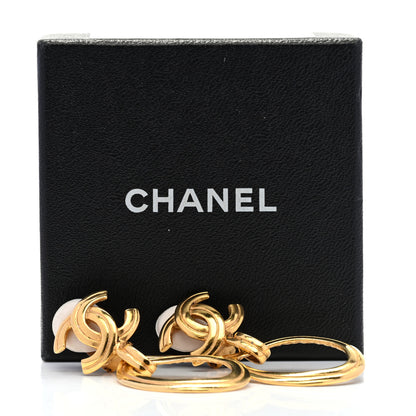 Chanel CC Drop Clip On Earrings Gold 5 of 5