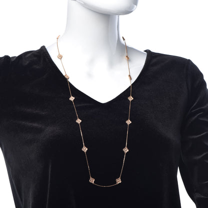 Van Cleef & Arpels 18K Rose Gold 16 Motifs Sweet Alhambra Necklace 2 of 6