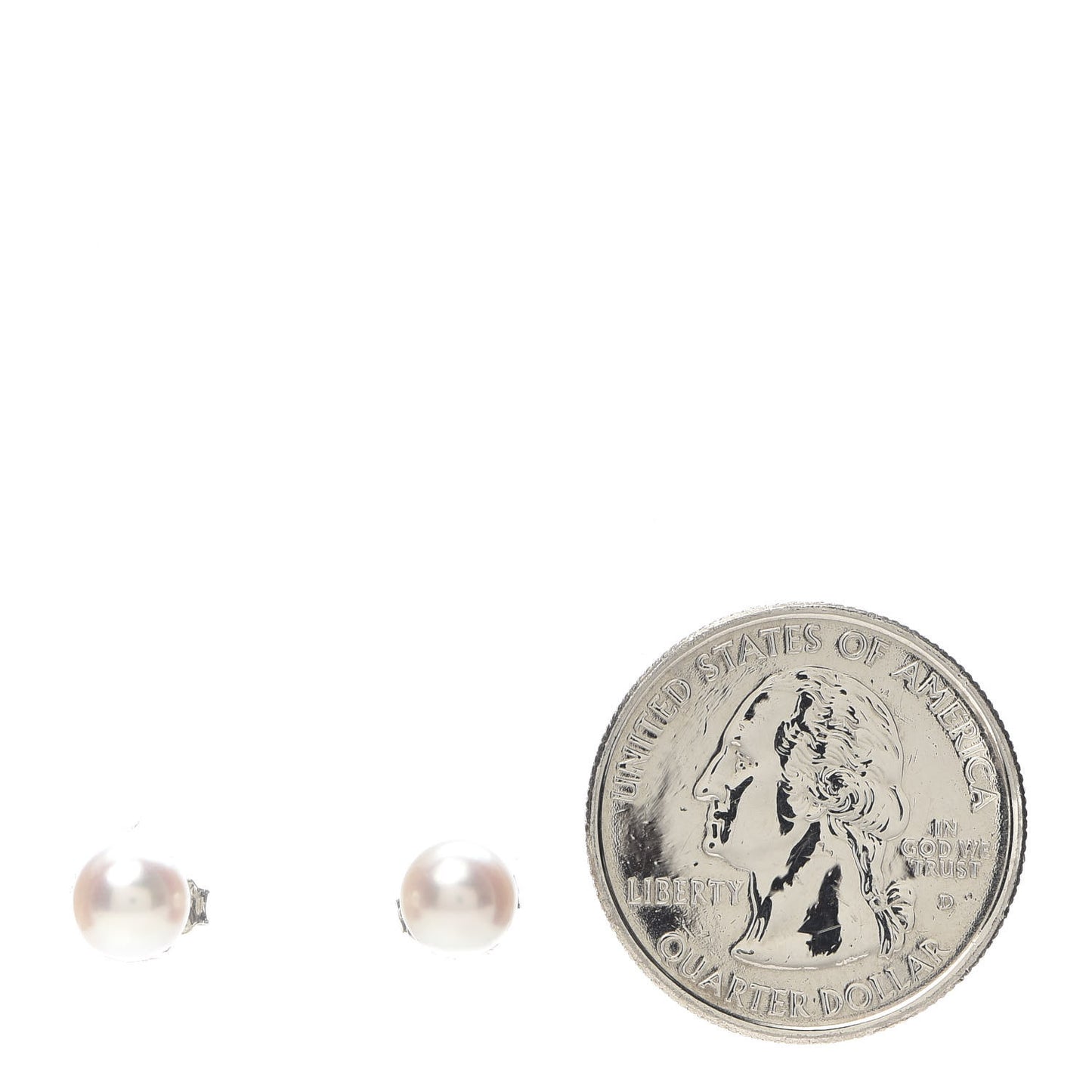 18k White Gold Akoya Pearl 7-7.5mm Signature Earrings