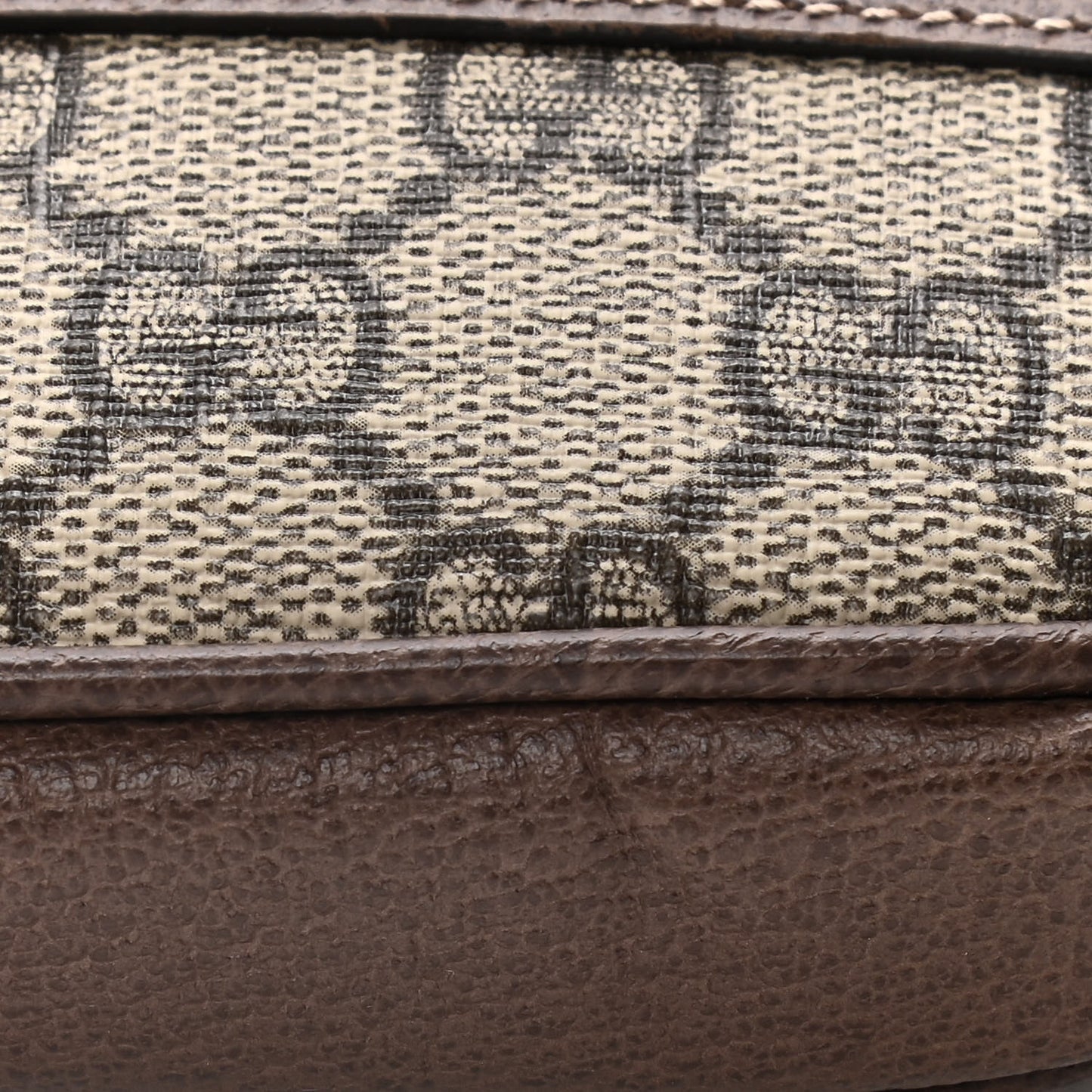 GG Supreme Monogram Web Ophidia Belted iPhone Case 95 38 Dark Brown