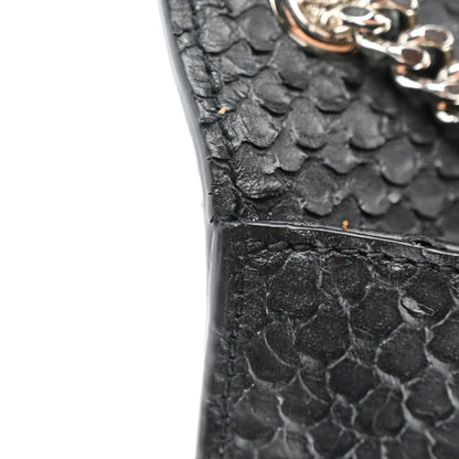 Saint Laurent Snakeskin Medium Classic Monogram Kate Tassel Satchel Black 13 of 15