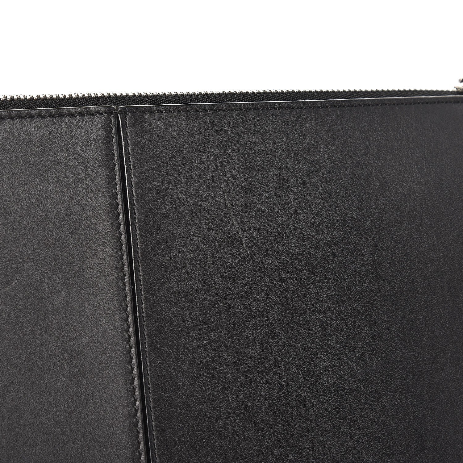 Celine Natural Calfskin Tri-Fold Clutch on Chain Black 11 of 11