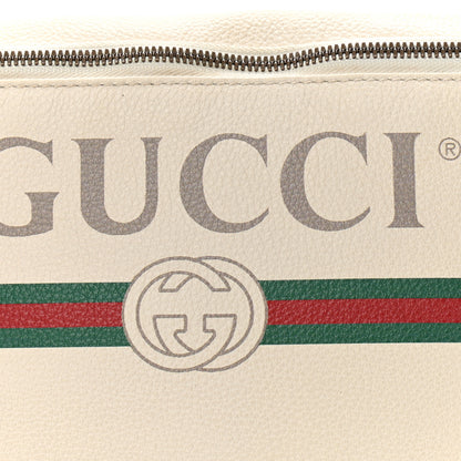 Gucci Grained Calfskin Logo Belt Bag White 8 of 10