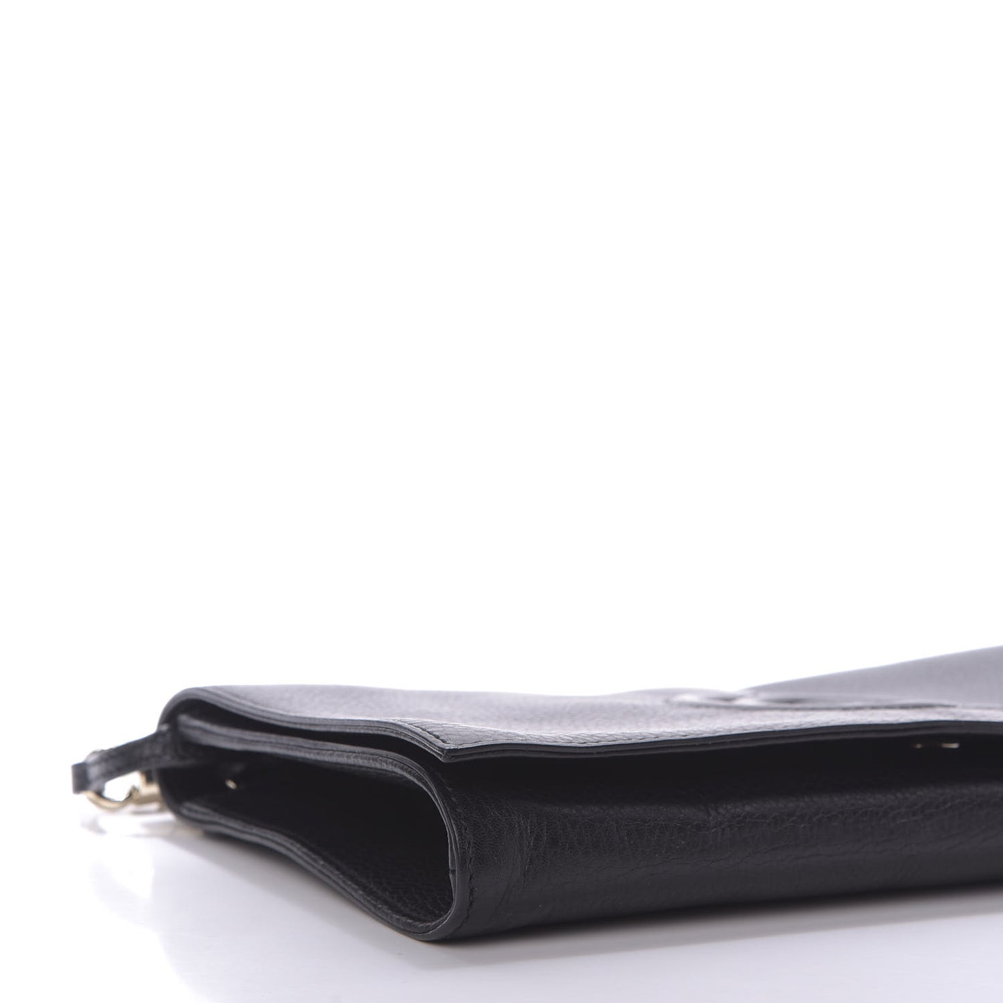 Pebbled Calfskin Medium Soho Clutch Black