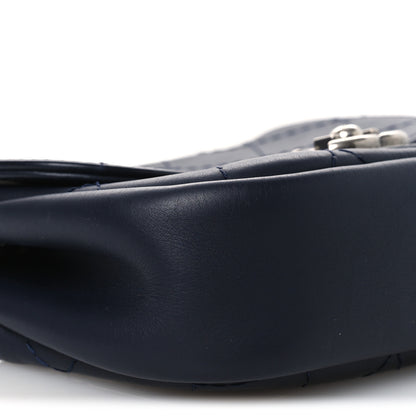 Chanel Calfskin Stitch CC Small Flap Navy Blue 9 of 11