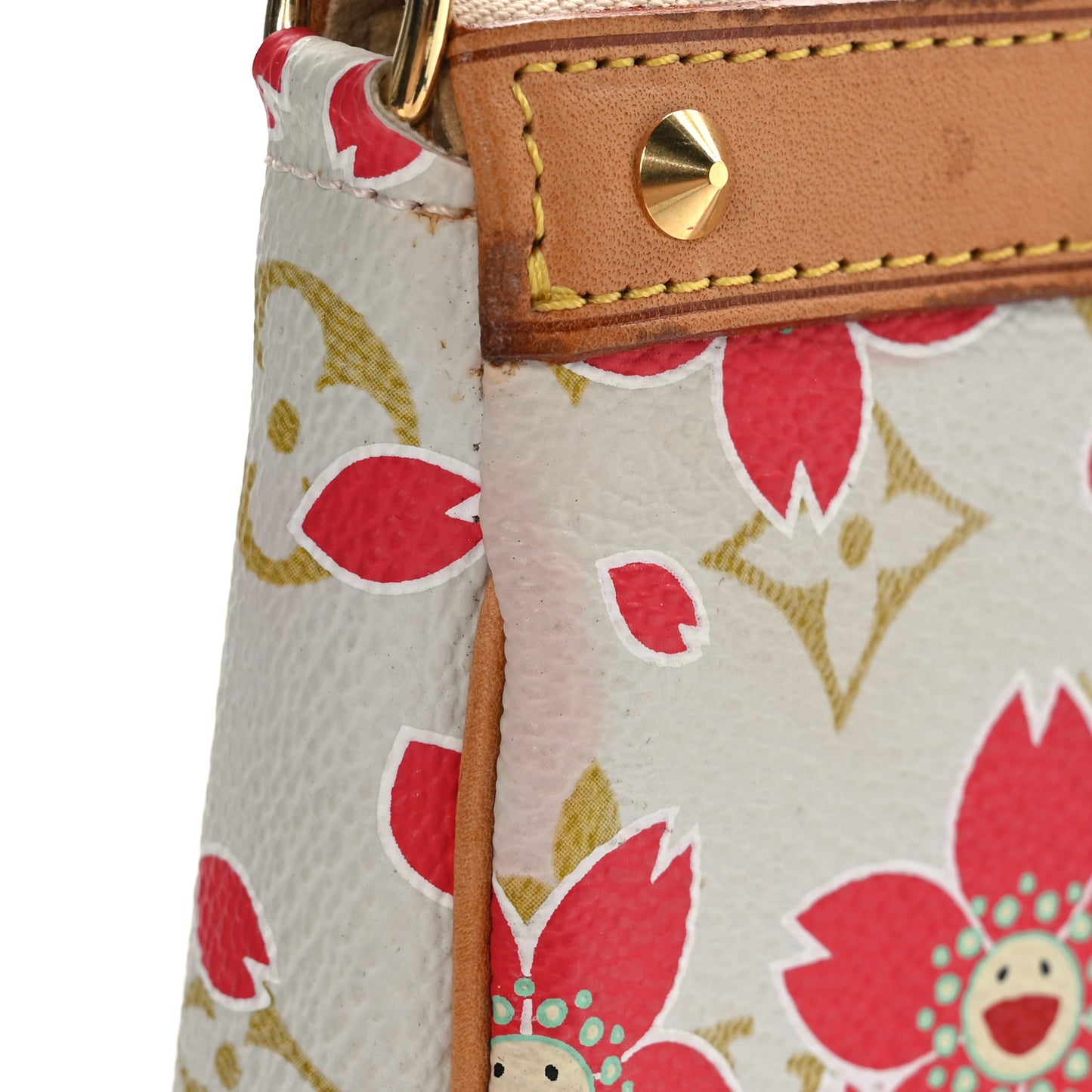 Monogram Cherry Blossom Pochette Accessories Red