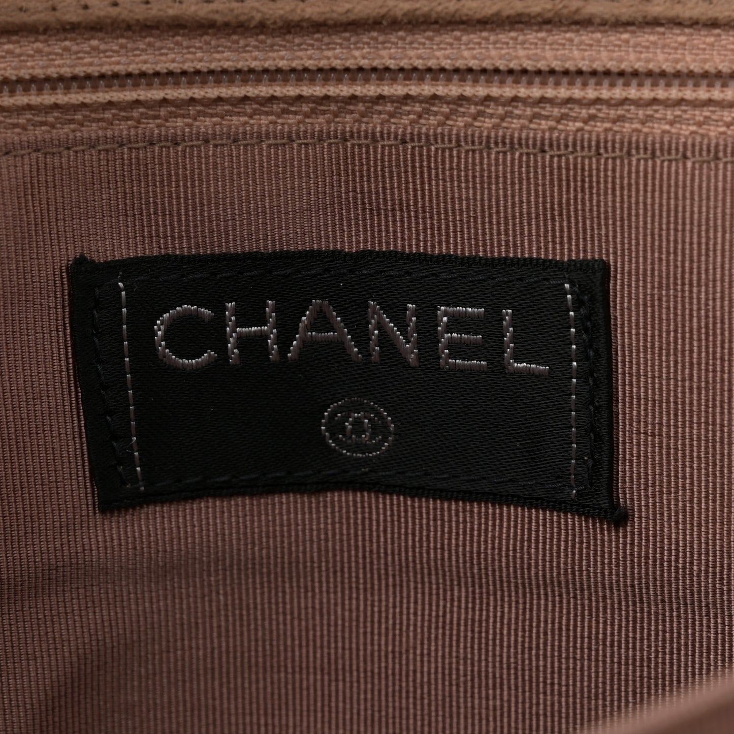 Suede Chocolate Bar Mademoiselle Flap Beige