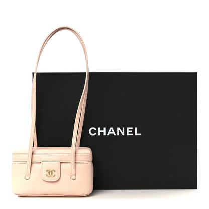 Chanel Shiny Caviar Preppy Coco Long Vanity With Strap Light Pink 12 of 12