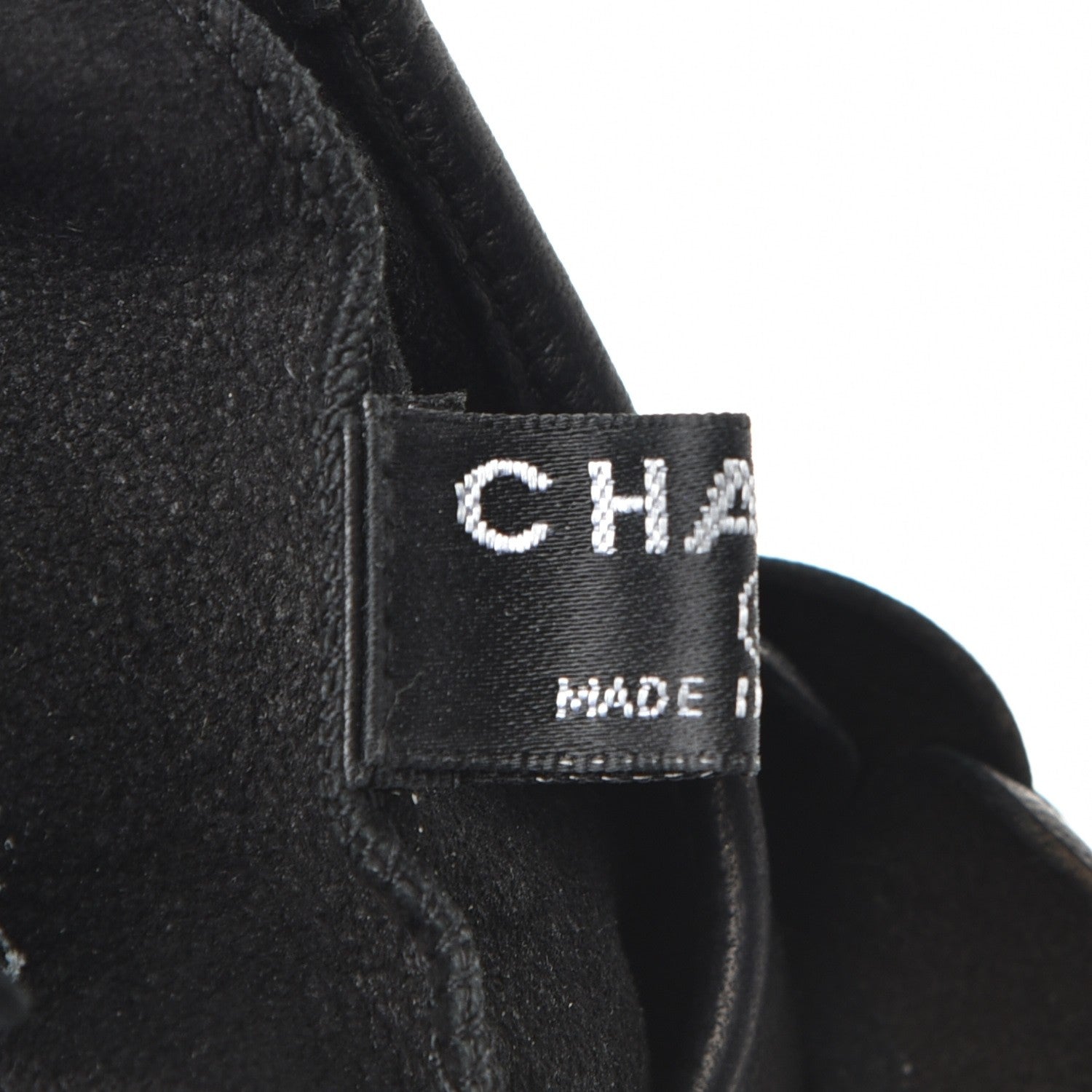 Chanel Lambskin Camellia Fingerless Gloves 8.5 Black 4 of 9