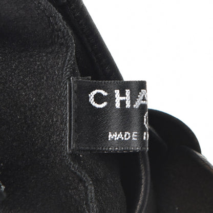 Chanel Lambskin Camellia Fingerless Gloves 8.5 Black 4 of 9