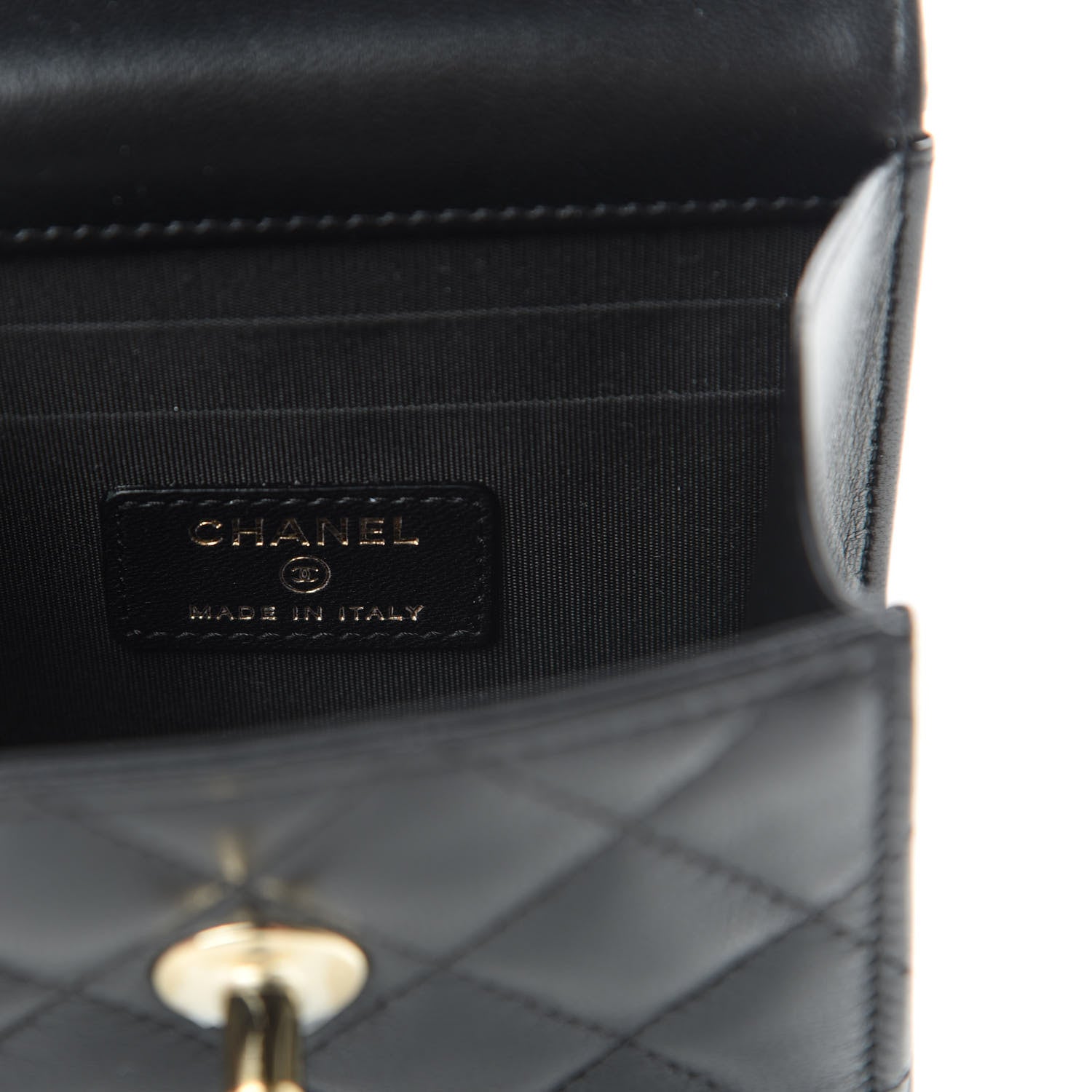 Chanel Lambskin Quilted Mini Trendy CC Chain Wallet Black 6 of 11