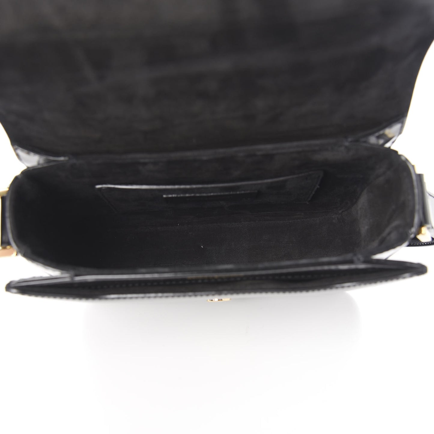 Patent Calfskin Le 61 Shoulder Bag Black