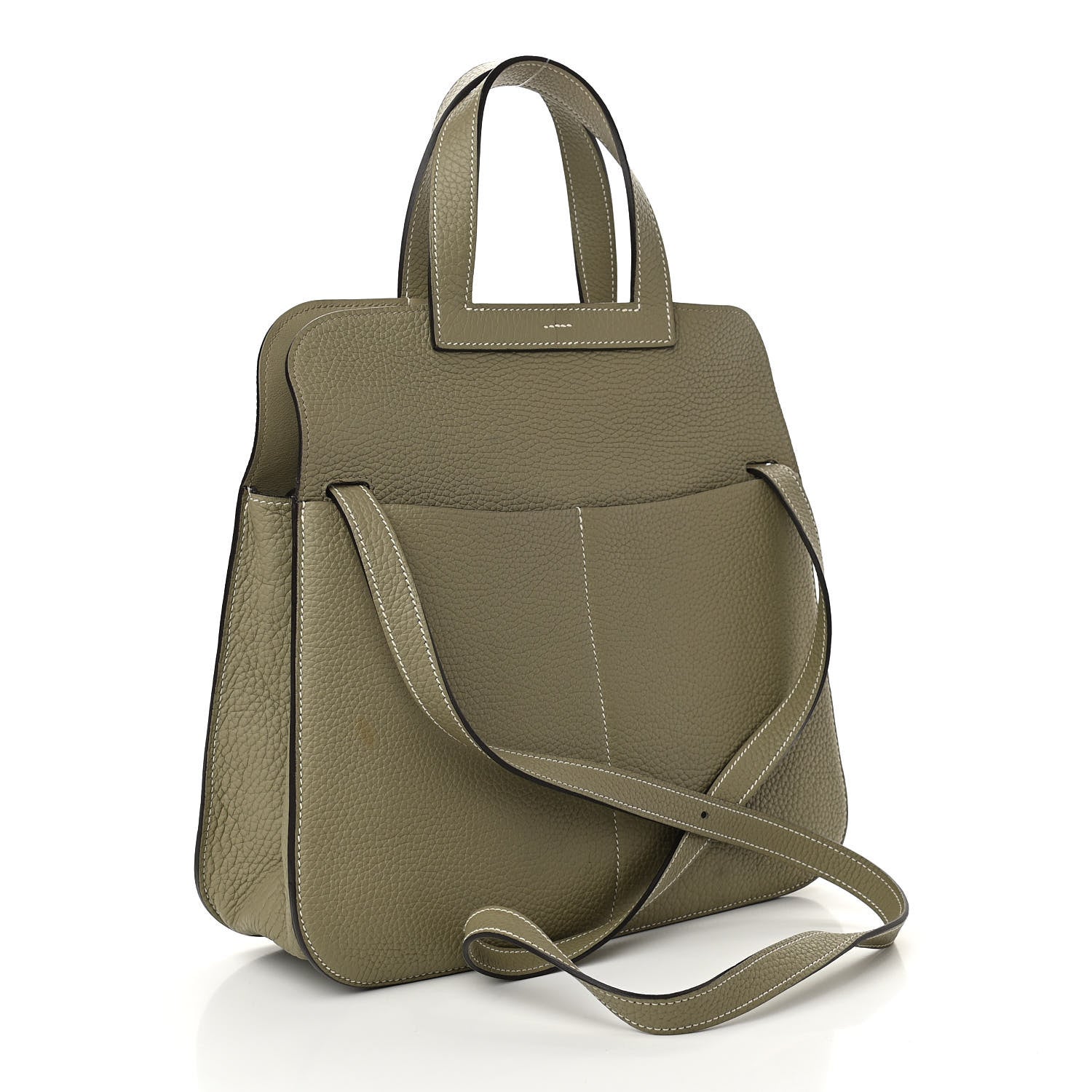 Hermes Taurillon Clemence Halzan 31 GM Sauge 3 of 11