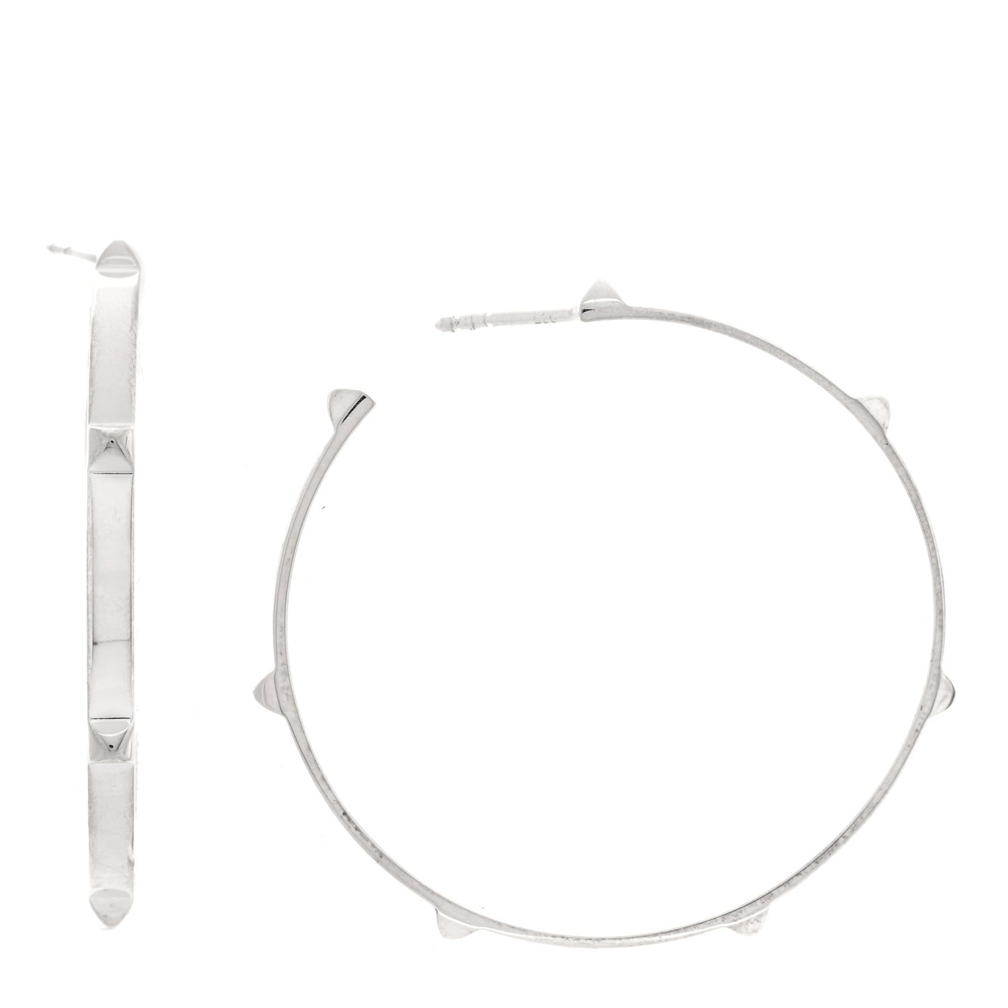 Sterling Silver Mini Clous Hoop Earrings
