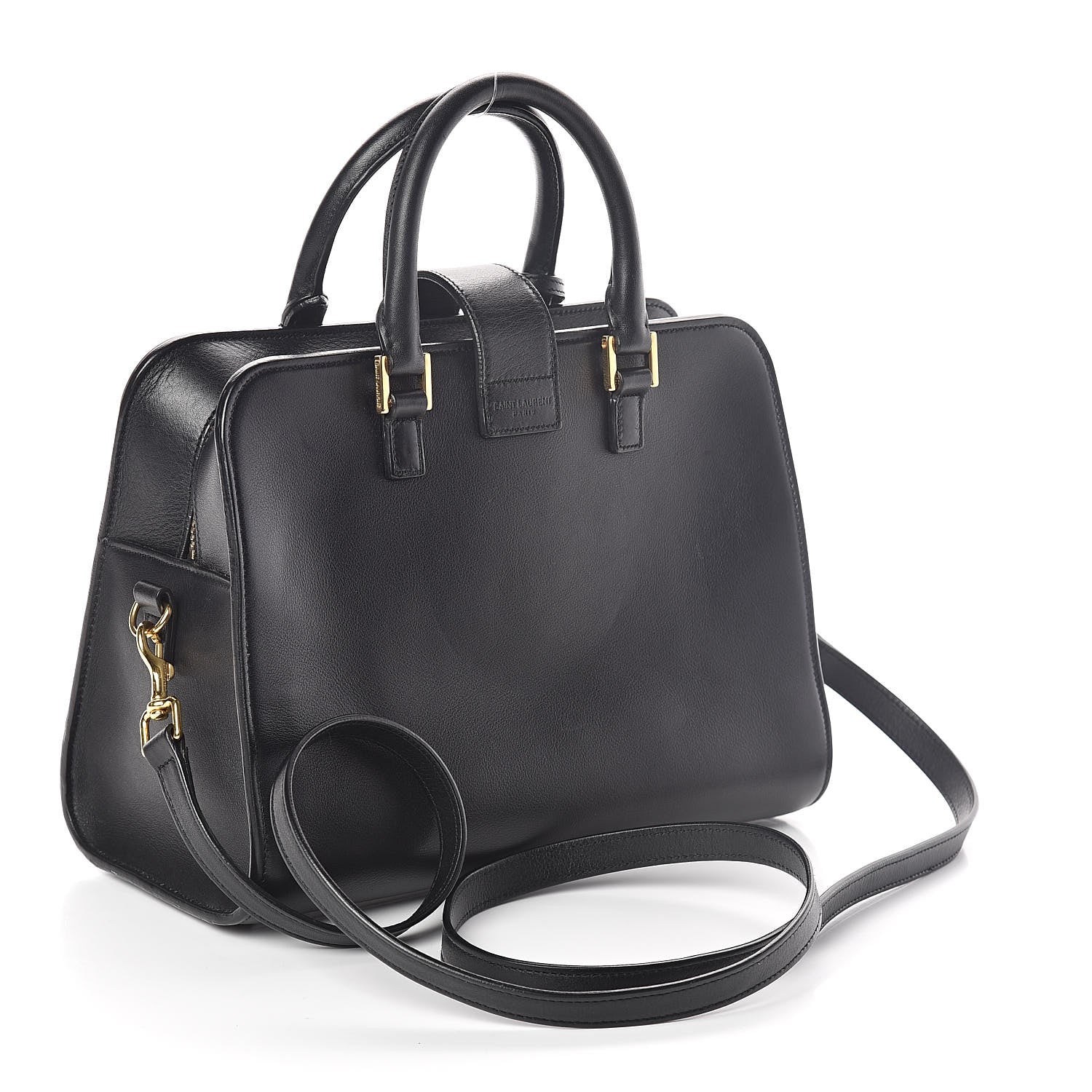 Saint Laurent Calfskin Monogram Baby Cabas Black 3 of 9