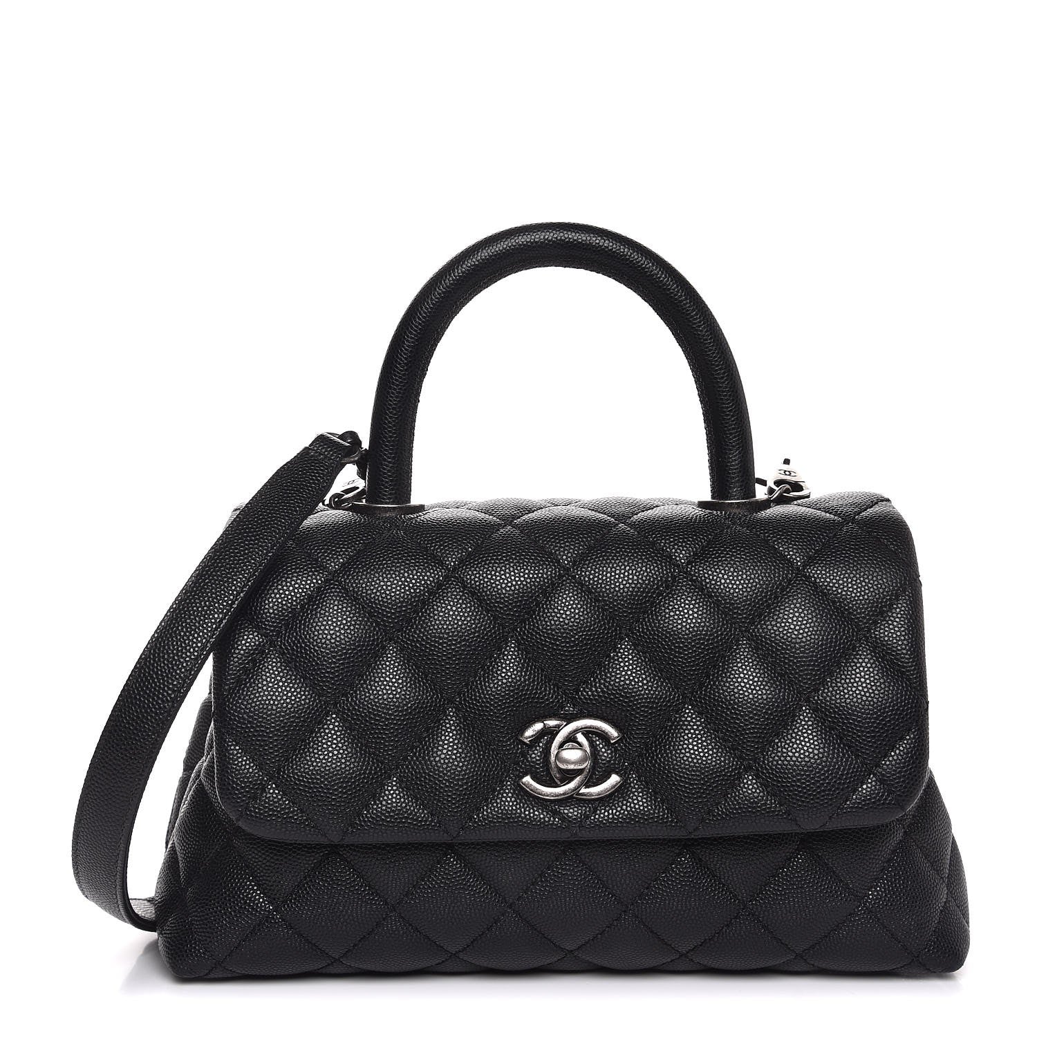 Chanel Caviar Quilted Mini Coco Handle Flap Black 1 of 8