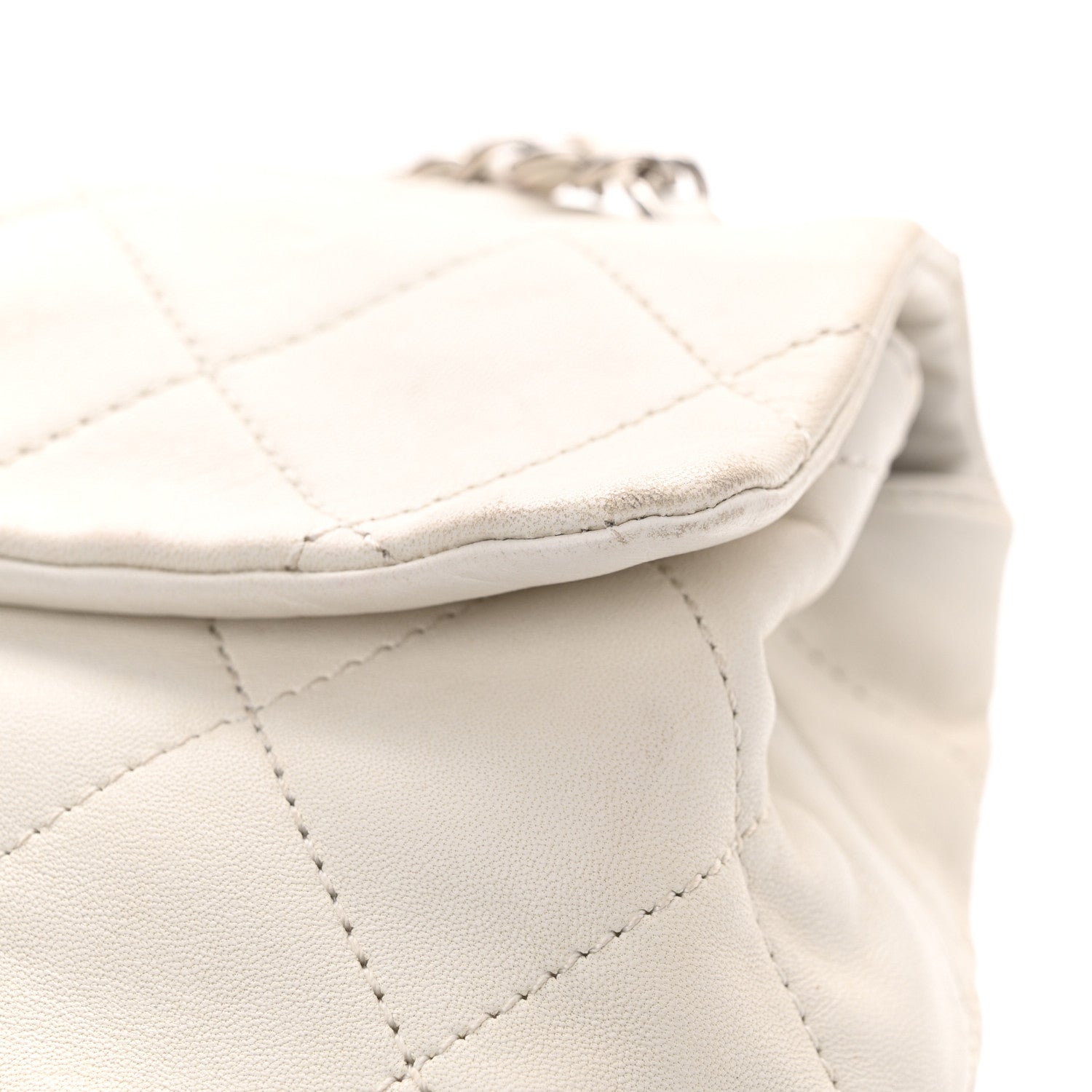 Chanel Calfskin Quilted VIP Flap White Black 20 of 21