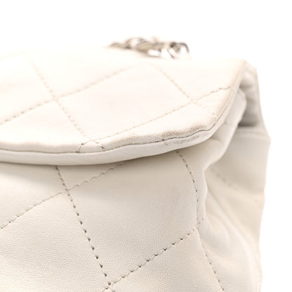 Chanel Calfskin Quilted VIP Flap White Black 20 of 21
