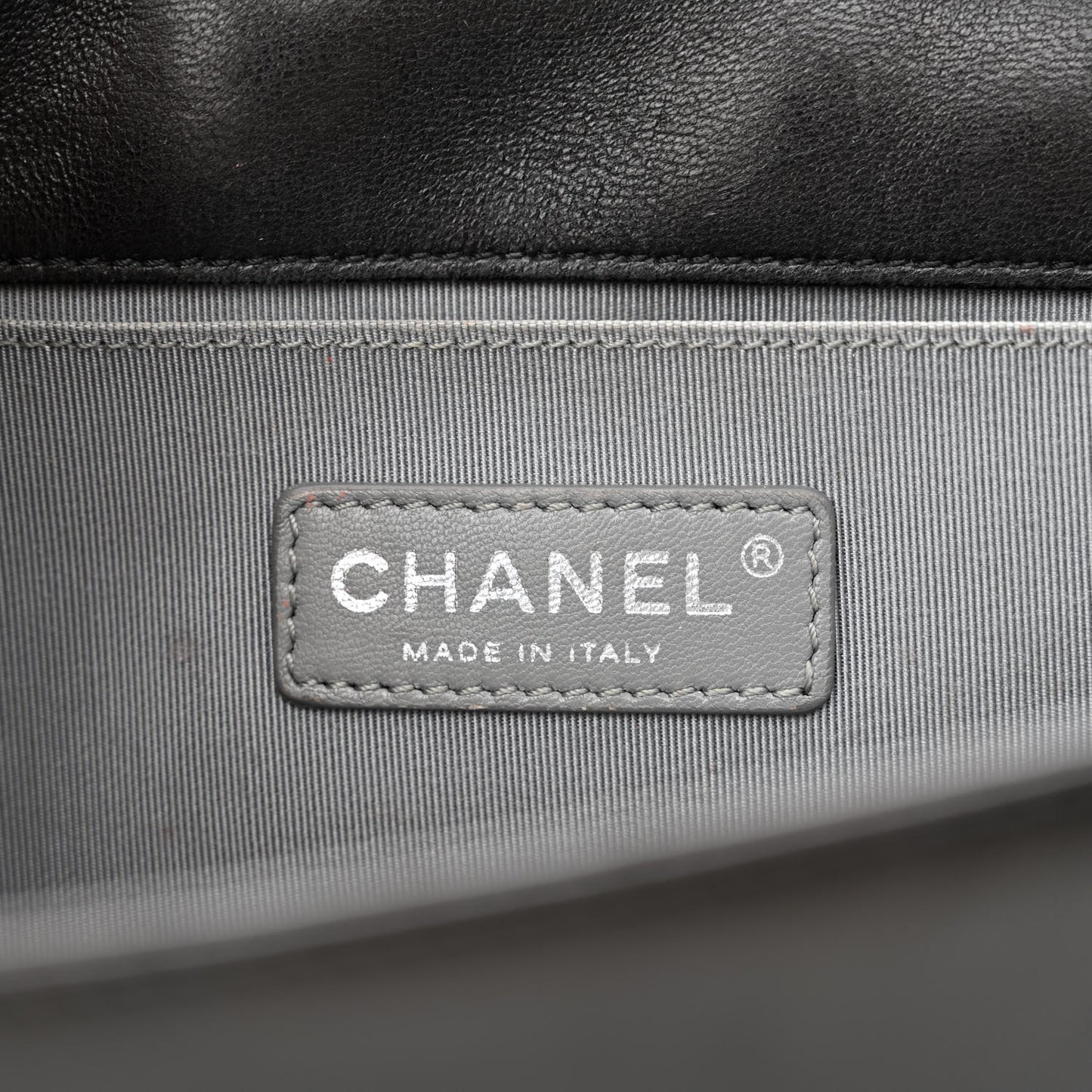 Lambskin Quilted Medium Boy Flap Black