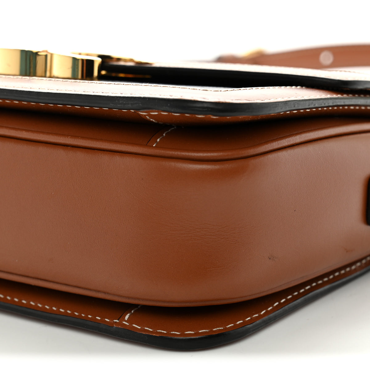Celine Calfskin Triomphe Canvas Teen Triomphe Bag Tan 10 of 11
