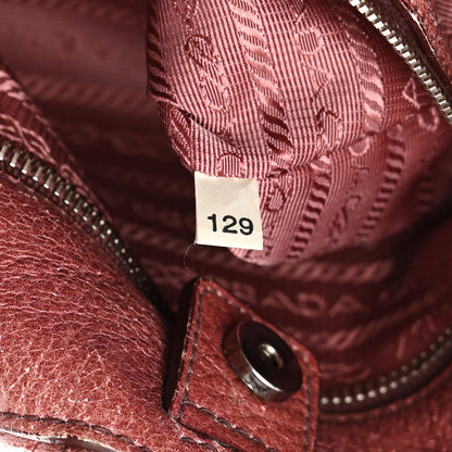 Prada Cervo Lux Large Chain Hobo Lampone Sfumato 7 of 16