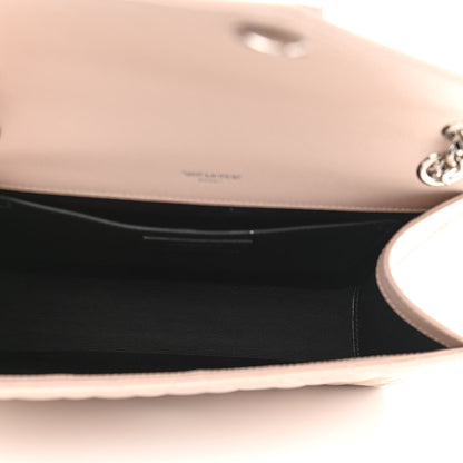 Saint Laurent Grain De Poudre Textured Mixed Matelasse Medium Triquilt Monogram Satchel Marble Pink 4 of 14
