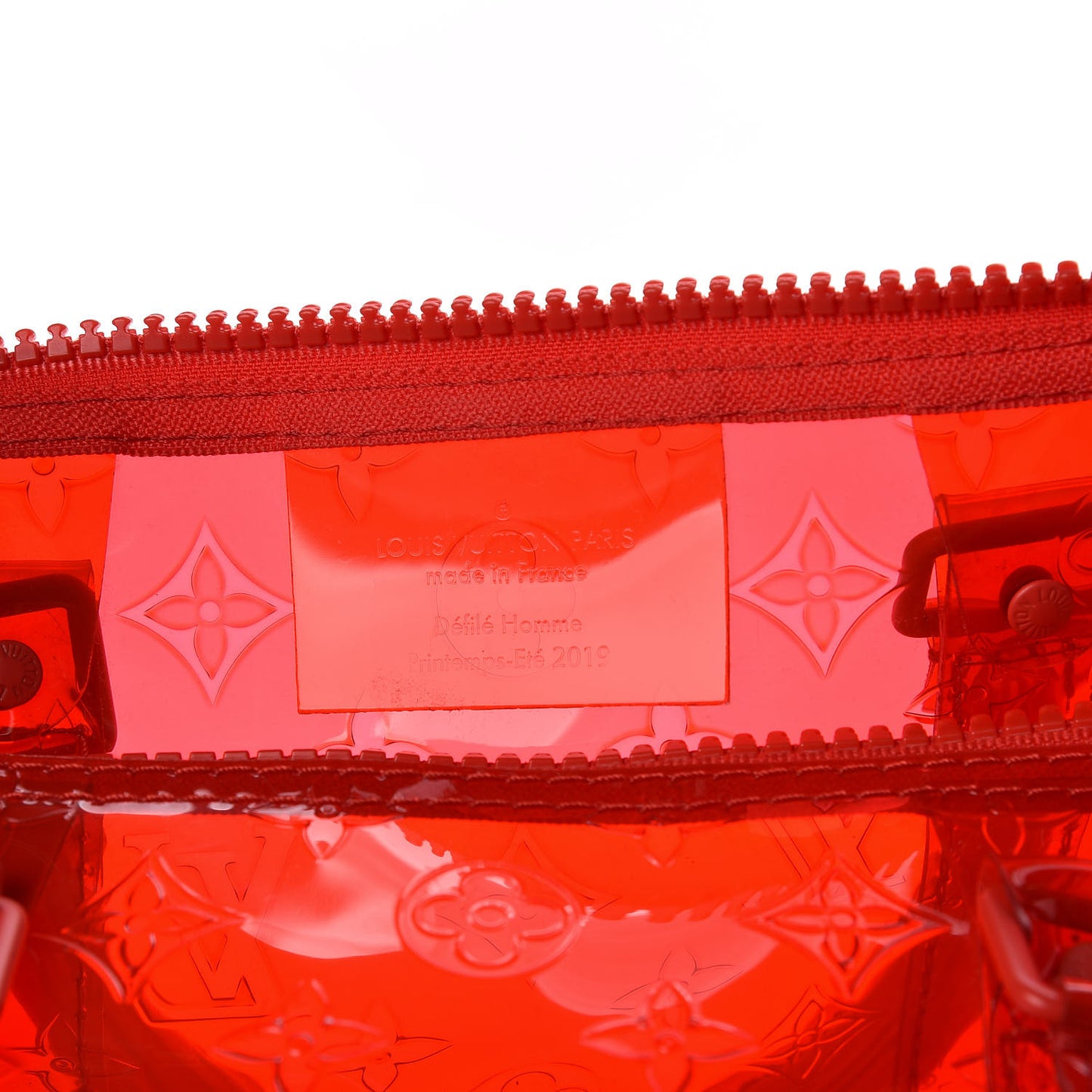 PVC Monogram Keepall Bandouliere 50 Grenadine Red