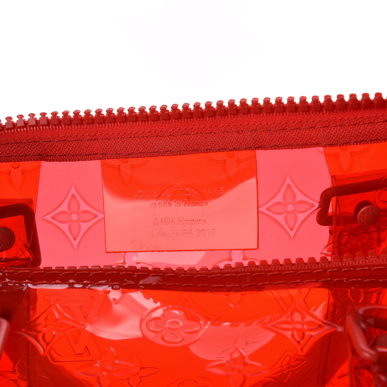 Louis Vuitton PVC Monogram Keepall Bandouliere 50 Grenadine Red 6 of 9