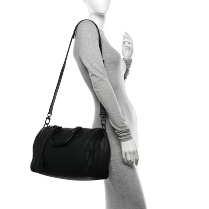 Louis Vuitton Calfskin Monogram Speedy P9 Bandouliere 30 Ultra Black 2 of 11
