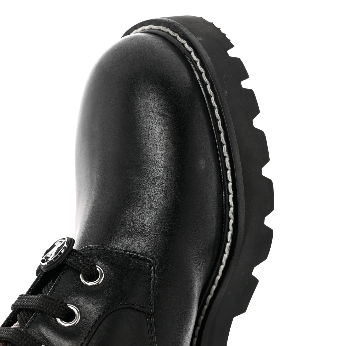 Calfskin Territory Flat Ranger Boots 38 Black