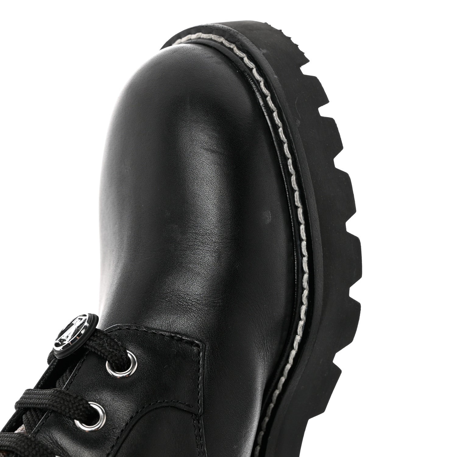 Louis Vuitton Calfskin Territory Flat Ranger Boots 38 Black 9 of 11
