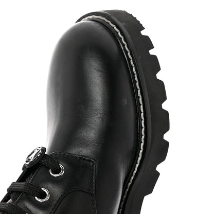 Louis Vuitton Calfskin Territory Flat Ranger Boots 38 Black 9 of 11