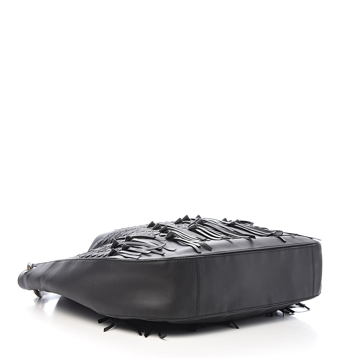 Bottega Veneta Nappa Intrecciato Fringe Large Brio Loop Hobo Black 4 of 11