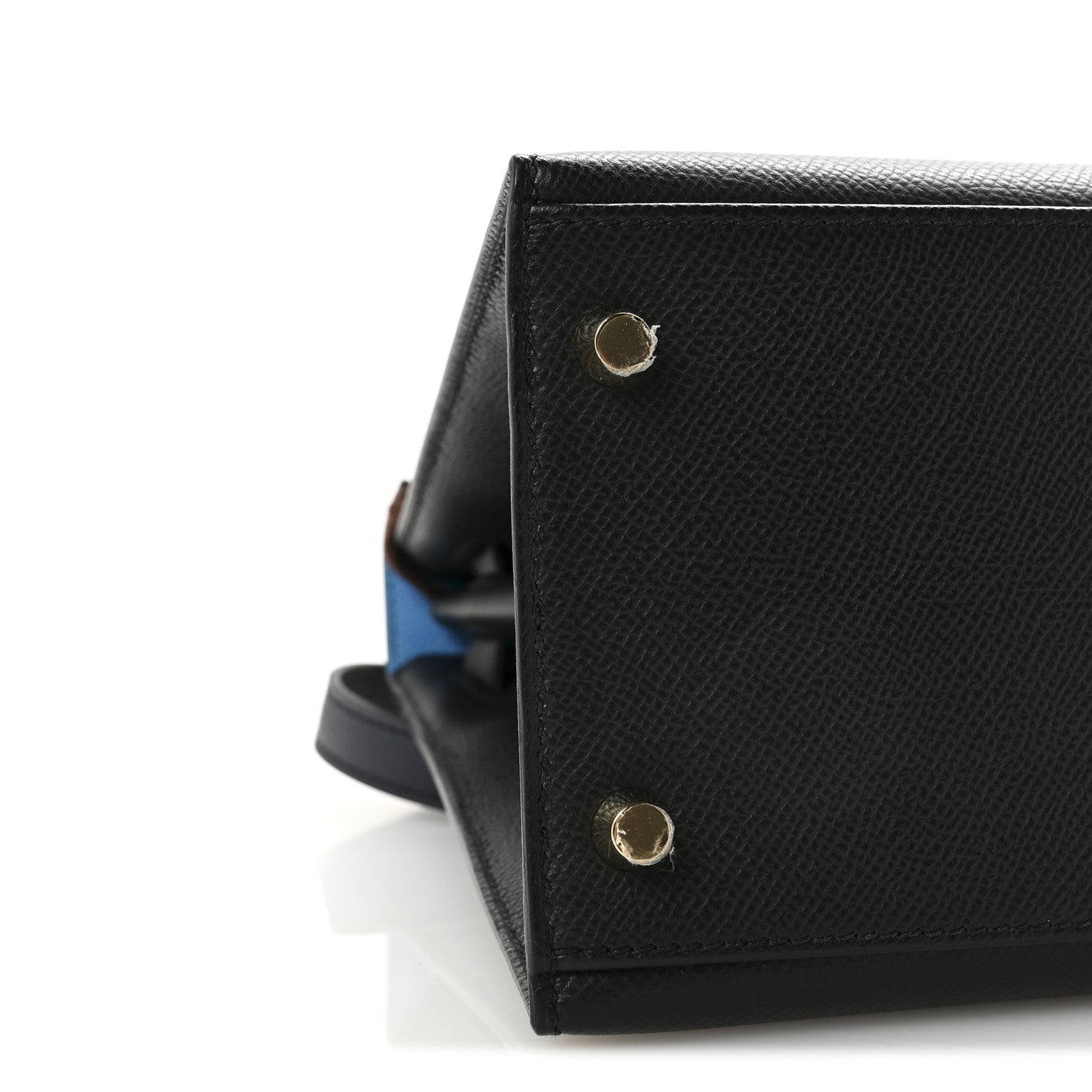 Hermes Epsom Casaque Kelly Sellier 28 Bleu Indigo Black Bleu Frida 8 of 9