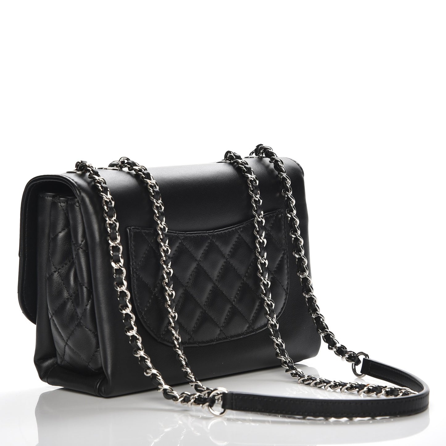 Calfskin Mini Tramezzo Flap Black