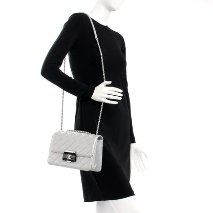 Chanel Metallic Sheepskin Quilted Beauty Lock Flap Silver 2 of 11