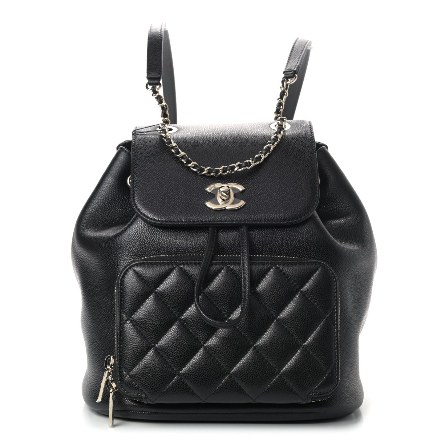Caviar Quilted Business Affinity Backpack Black