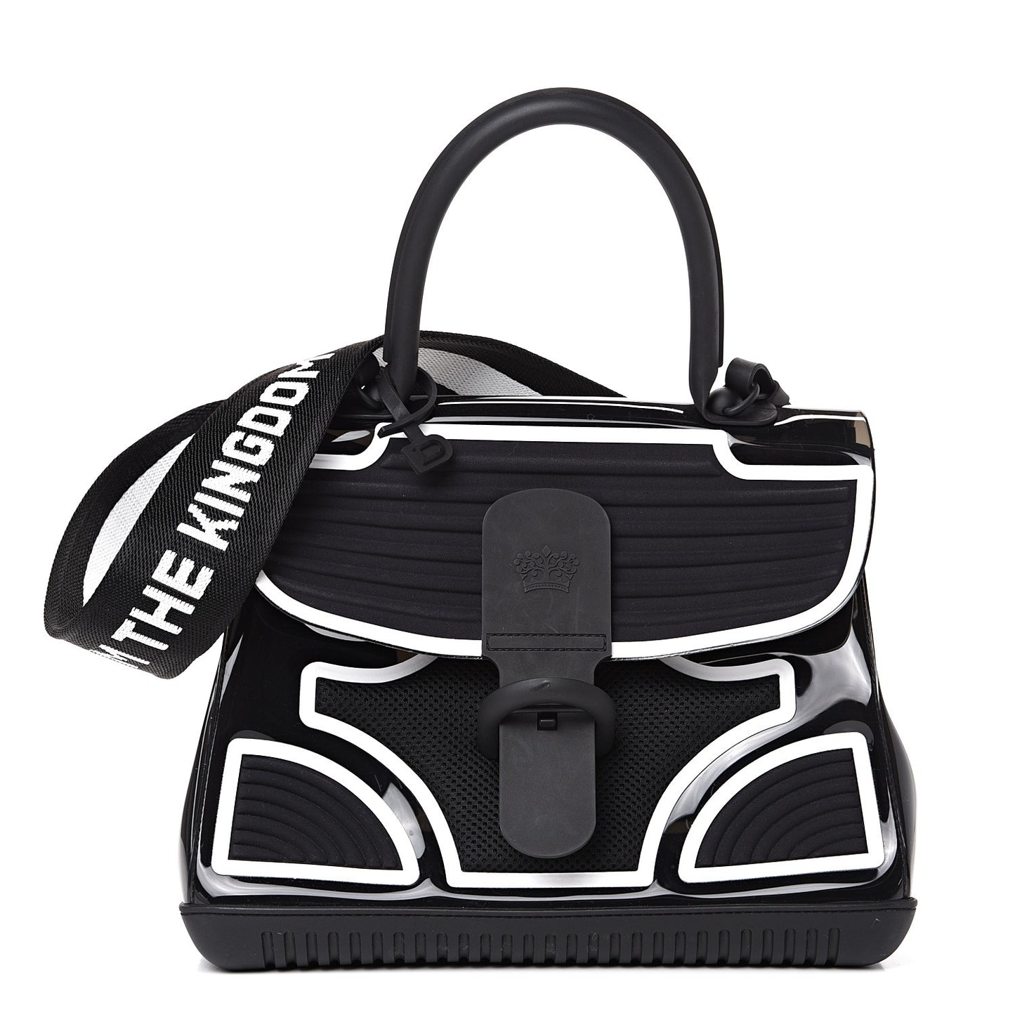 PVC Lycra Champion Brillant Satchel Black