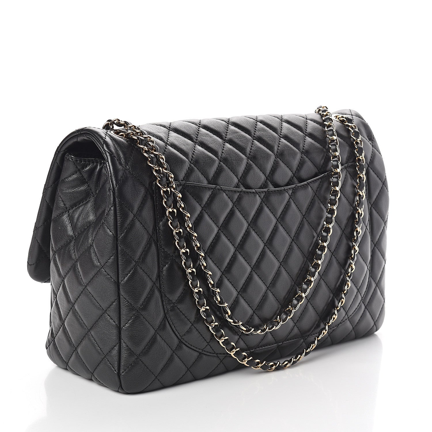 Chanel Calfskin Quilted XXL Travel Flap Bag Black 2 of 9