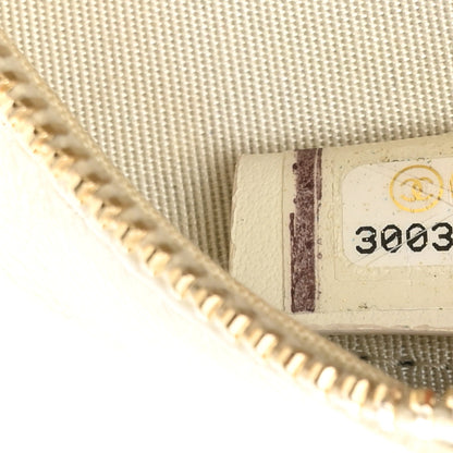 Chanel Goatskin Quilted Chanel 19 Round Clutch With Chain White 7 of 11